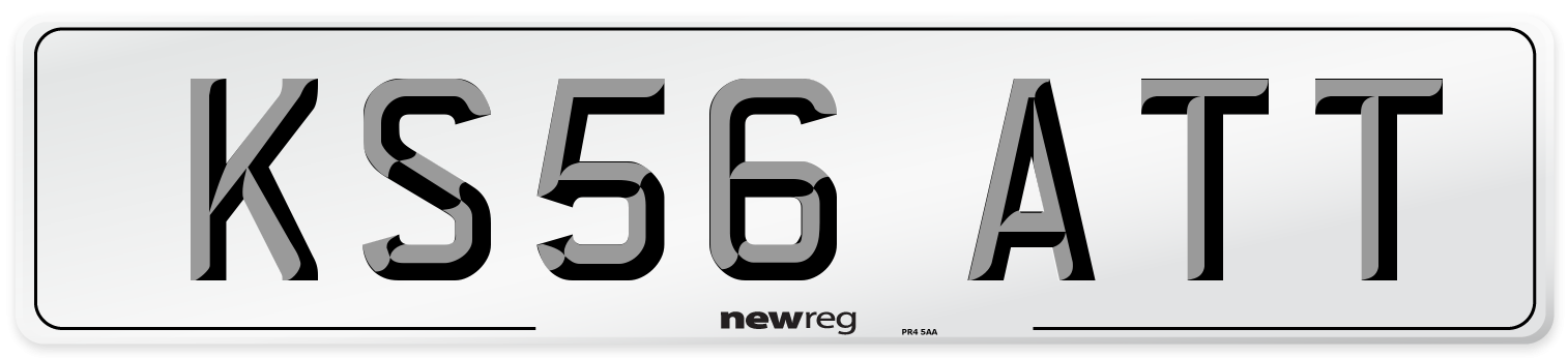 KS56 ATT Number Plate from New Reg